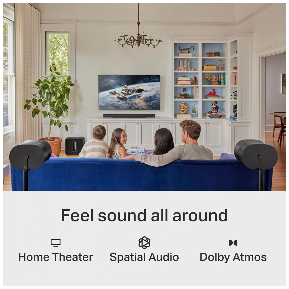 Sonos Era 300 Caixa de Som Inteligente com Dolby Atmos, Áudio Espacial 3D, Wi-Fi 6, Bluetooth 5.0, USB-C, Controle por Voz – Preto Fosco - Imagem 6
