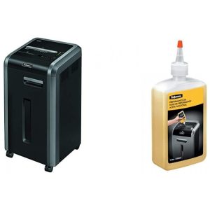 Fragmentadora de Papel 20 Folhas com Corte Transversal e Óleo 110V Fellowes Powershred 225Ci Preta