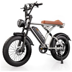 Bicicleta Elétrica Movcan V60 Pro Prata | Motor 1500W Bateria 48V 182Ah Pneus 20"x4" Freios Hidráulicos