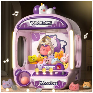 ORANGE OCEAN Máquina de Garra Grande 60 PCS Estilo Unicórnio com Luz e Som, Brinquedo Arcade Interativo para Crianças 3-8 Anos