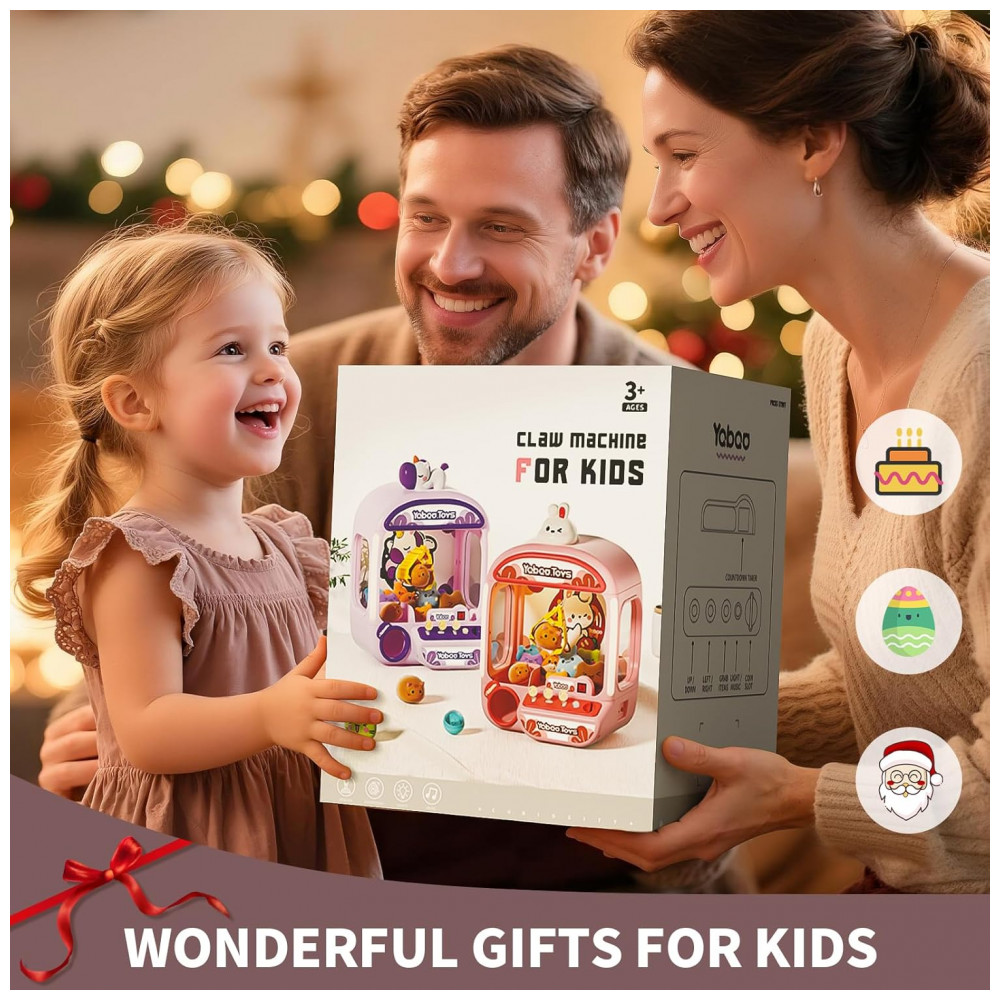 ORANGE OCEAN Máquina de Garra Grande 60 PCS Estilo Unicórnio com Luz e Som, Brinquedo Arcade Interativo para Crianças 3-8 Anos - Imagem 7