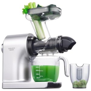 Extrator de Sucos ORMEO HOME com Tecnologia de Extração Lenta a Frio e Boca de Alimentação Ampla de 914 cm para Vegetais e Frutas