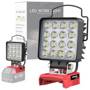 Luz de trabalho LED MtiolHig 29W 2900 Lúmens Alimentada por Bateria Milwaukee 18V Não Inclusa