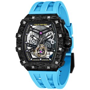 Relógio Masculino Automático Mecânico a Prova dÁgua 50M TSAR BOMBA TB 8208 Azul Claro