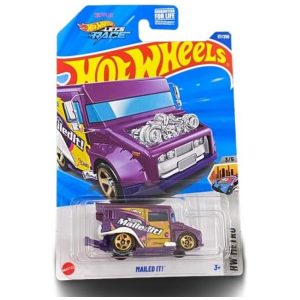 Hot Wheels Arrasou! Treasure Hunt Série HW Metro Modelo Diecast Escala 1:64 Carro de Entrega Postal Roxo
