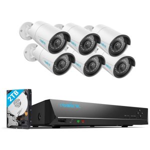 Sistema de Câmeras de Segurança 8 Canais PoE 6 PCS REOLINK RLK8 410B6 5MP Branco