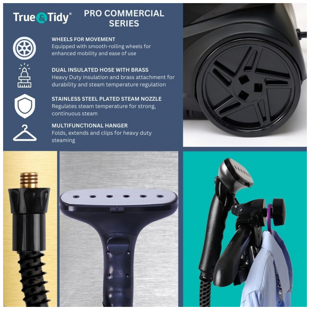 True Tidy AutoOff: Steamer,Passadeira e Vaporizador de Roupas Comercial - Imagem 4