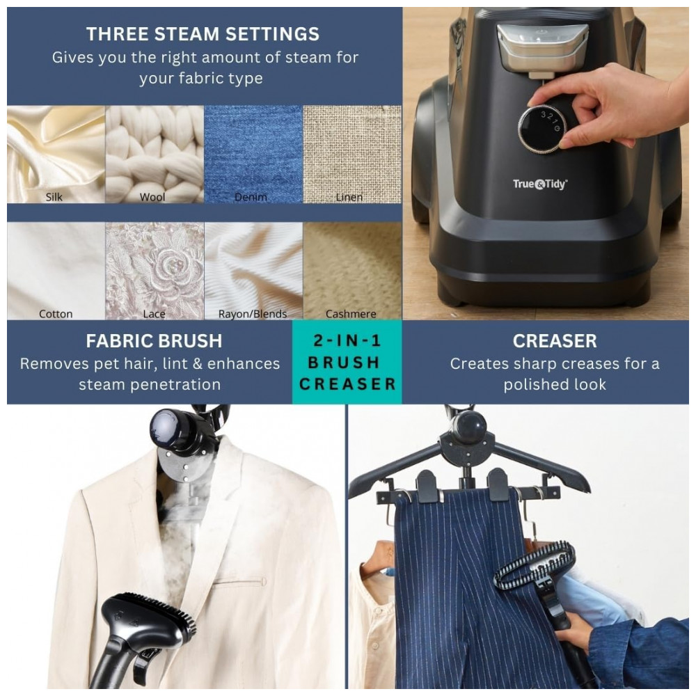 True Tidy AutoOff: Steamer,Passadeira e Vaporizador de Roupas Comercial - Imagem 7