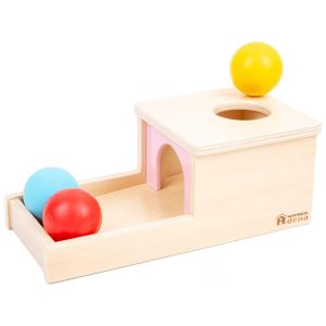 Caixa de Permanência Montessori com 3 Bolas para Bebês de 6 a 12 Meses Adena Montessori