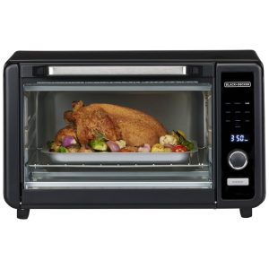 Forno Elétrico Torradeira com Rack Ajustável Material de Alumínio Display LED e Temporizador 110V 750W BLACK DECKER Preto