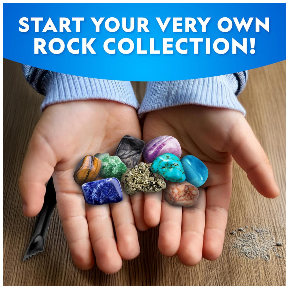 Kit de Escavação Gigante de Gemas Reais – Brinquedo Educativo STEM, Presente Criativo para Crianças com 50 gemas, National Geographic - Imagem 3