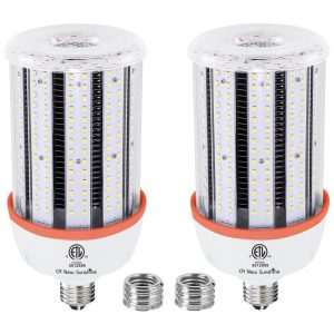 Lâmpada LED Corn 100W CA New Sunshine 15000 lúmens 5000K daylight base E26/E39 alta eficiência para galpões fábricas oficinas armazéns e áreas externas.