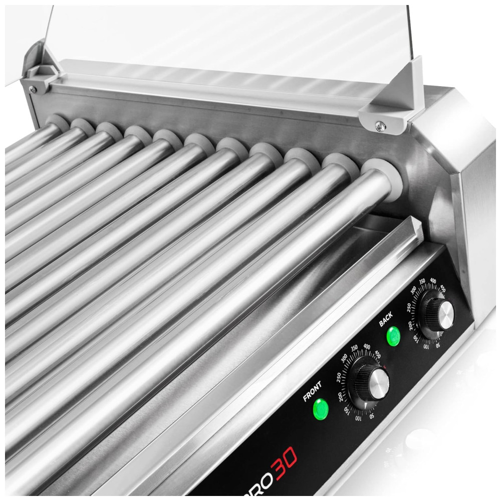Máquina de Hot Dog para 30 Salsichas 1200W 110v OLDE MIDWAY ROLL PRO30 CVR Prateado - Imagem 5