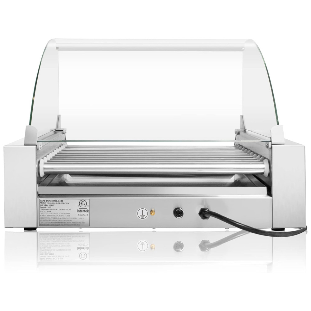 Máquina de Hot Dog para 30 Salsichas 1200W 110v OLDE MIDWAY ROLL PRO30 CVR Prateado - Imagem 6