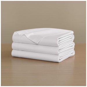 Lençol de Percal com Elástico Tamanho Solteiro Recomendado para Quem Sente Calor à Noite e Material 100% Algodão de Fibra Longa H by Frette Branco