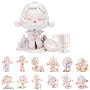 Blind BoxSérie Warmth Skullpanda da POP MART - Figuras Colecionáveis Secretas em Caixa Surpresa