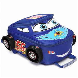 Mochila Escolar Infantil 30cm QWZY Caminhão para Crianças Azul