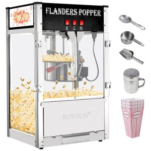 Máquina de Pipoca Comercial com Panela de 042g e capacidade para 80 Xícaras 120V 1400W ROVSUN