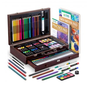 XXL144 Kit de Lapis Conjunto Artístico com 144 Peças NORBERG LINDEN Marrom