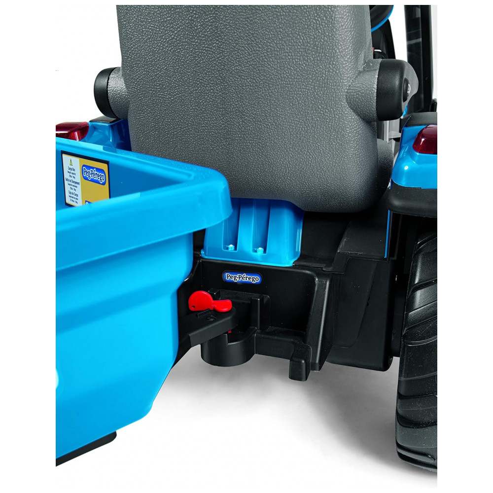 Trator com Reboque Elétrico Infantil Peg Perego New Holland T8 12 Volts Azul - Imagem 5