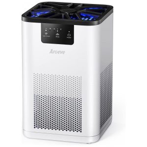 Purificador de Ar AROEVE MK06 Branco Aromaterapia Filtro HEPA 20 dB Compacto 20 m² 110V