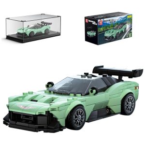 Kit de Construção Carro Martin Vulcan com 369 Peças e Vitrine de Acrílico para Crianças Acima de 8 Anos Mold King Verde