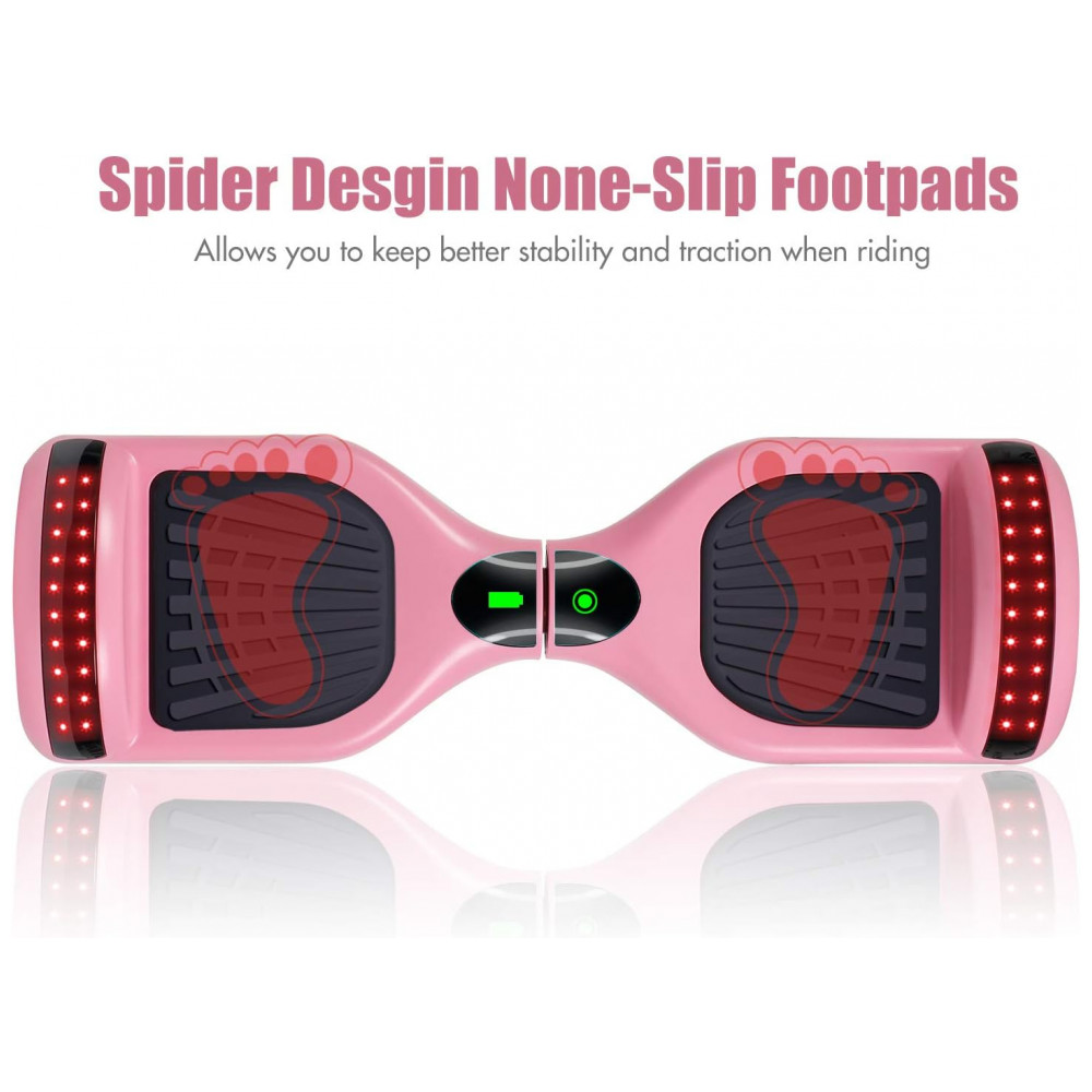 Hoverboard LIEAGLE 6,5" A005 Rosa com Rodas LED e Bluetooth para Crianças e Adultos - Imagem 5