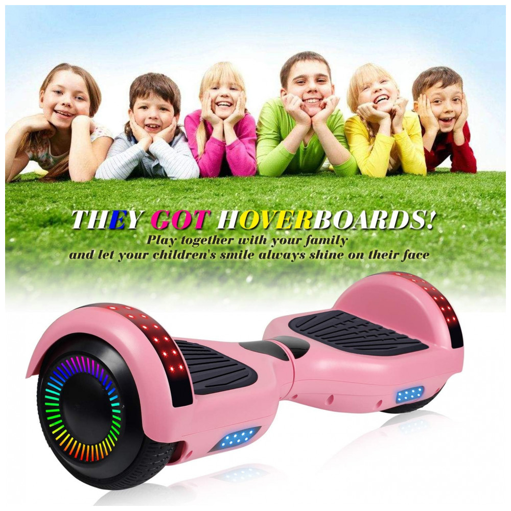 Hoverboard LIEAGLE 6,5" A005 Rosa com Rodas LED e Bluetooth para Crianças e Adultos - Imagem 7