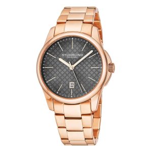 Relógio Masculino Stuhrling Argyle 3970 Quartzo 42mm Rose Gold