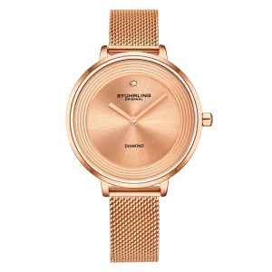 Relógio Feminino Stuhrling Sinfonia 3946 Quartzo 37mm Ouro Rosa