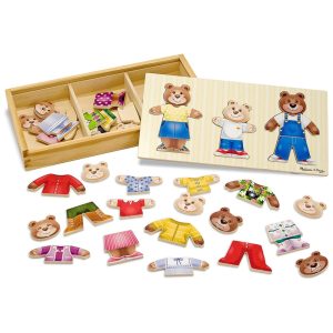 Quebra Cabeça Infantil de Madeira com Caixa de Armazenamento e 45 Peças para Crianças Acima de 3 Anos Melissa & Doug