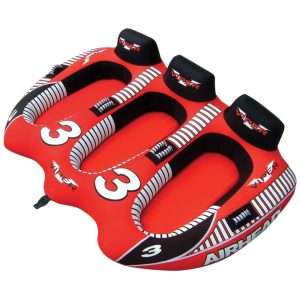 Boia Rebocável Inflável Para 3 Pessoas Resistente AIRHEAD AHVI F3 Vermelho