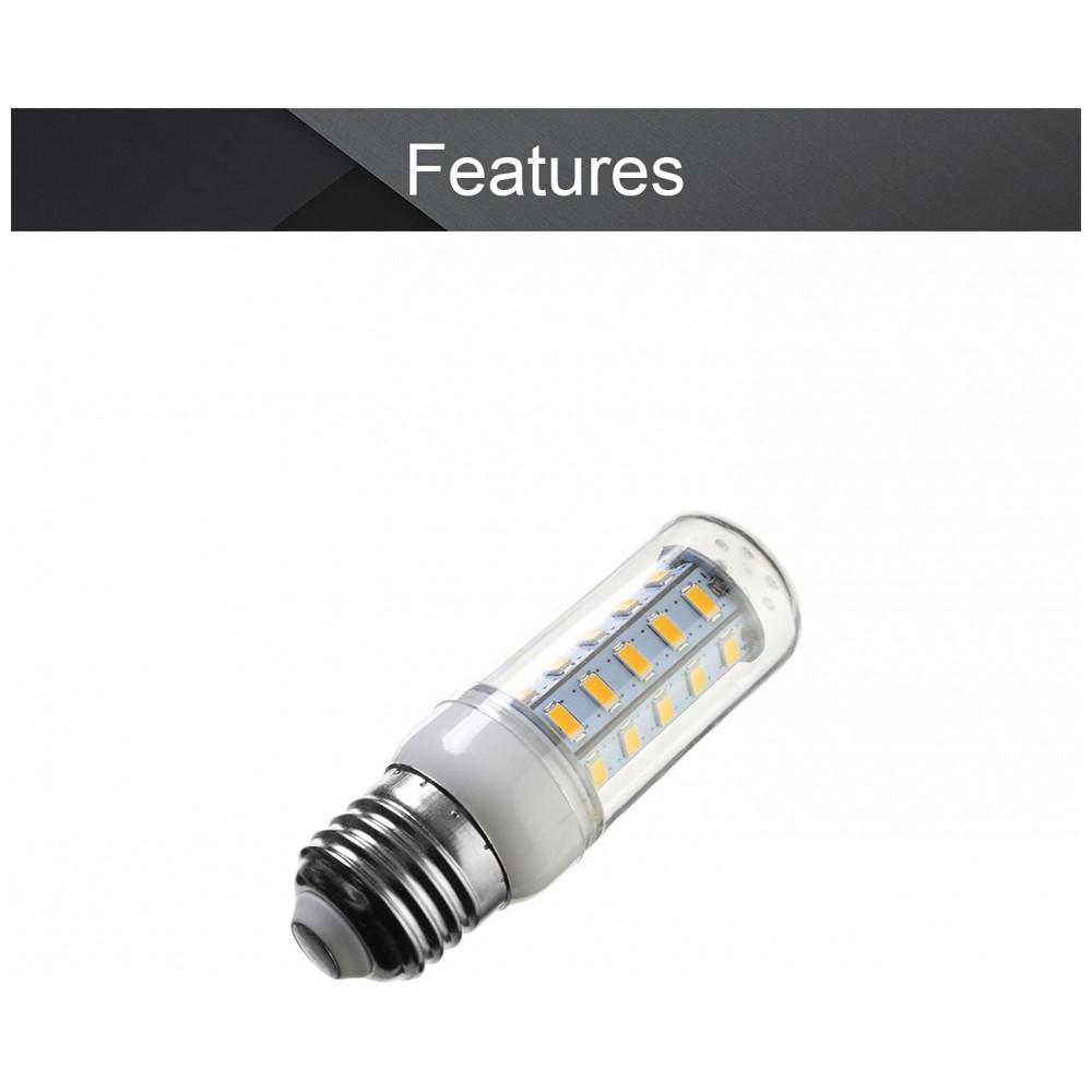 Lâmpada LED Milho Othmro 7W E27 220V 3000K Luz Quente, Material PC, Tipo 5730, Econômica e Durável para Iluminação Residencial e Comercial - Imagem 3