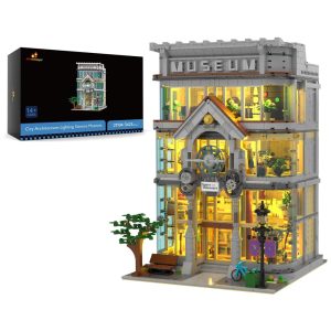 Kit de Construção Museu de Ciências com 3423 Peças JMBricklayer Cinza