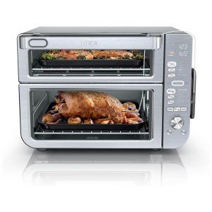 Forno Elétrico de Bancada 12 em 1 com Tecnologia DualZone e Air Fryer Aço Inoxidável 110V 1800W Ninja DCT651 Prata