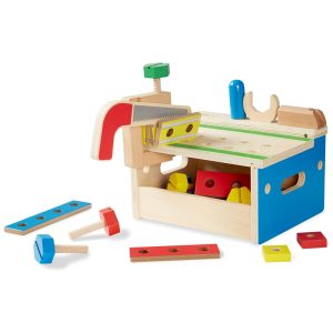 Kit de Ferramentas de Construção Infantil de Madeira com 32 Peças para Crianças Acima de 3 Anos Melissa & Doug
