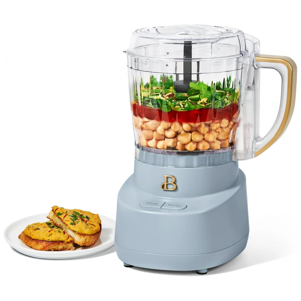 Processador de alimentos elétrico Beautiful 3 xícaras azul cornflower 250W tigela plástica BPA free lâminas em inox 5240917 110V - Imagem 6