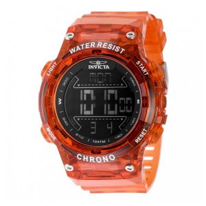 Relógio Masculino Digital Invicta Racing 52mm Transparente - Laranja 49046
