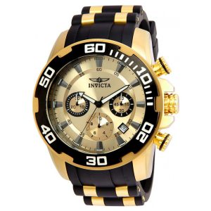 Relógio Masculino Invicta Pro Diver SCUBA 50mm Dourado e Preto 22346