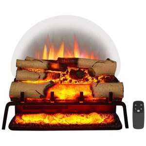 Lareira Elétrica Ecológica 23" 58 cm com Controle Remoto Toras de Bétula e Som Crepitante 110V 1500W Legend Flame EF484 Preta
