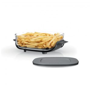 Pote de Vidro Ninja CleanCrisp 24 L Tampa Hermética para Ninja Crispi