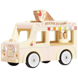 Caminhão de Sorvete de Madeira com Acessórios Magnéticos Daisylane Le Toy Van