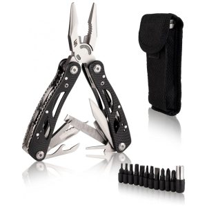 Alicate Multifuncional 14 em 1 Aço Inoxidável com Conjunto de 11 Bits Forever Sleek Preto