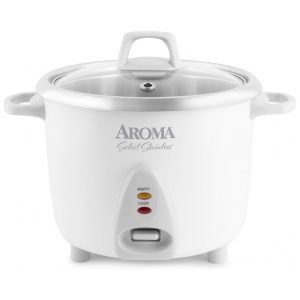 Panela de Arroz Elétrica até 14 xícaras não Cozidas 110V 500W Aroma Housewares 757SG Branca