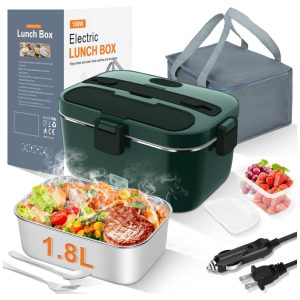 Marmita Elétrica Portátil 18L com Recipiente de Aço Inoxidável 12V 110V 60W Dupasu Verde e Azul