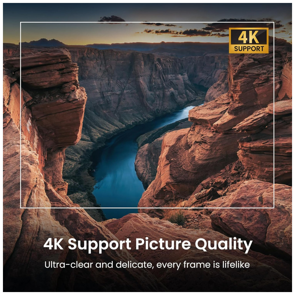 Projetor Inteligente Oficialmente Licenciado Google TV, HAPPRUN 4K UHD para Cinema em Casa com Som Dolby, WiFi Bluetooth, Aplicativos de Streaming - Imagem 4