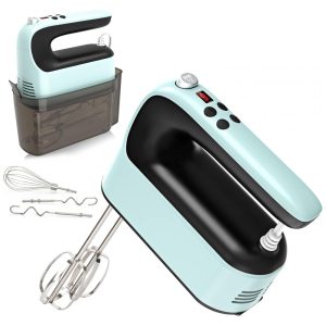 Batedeira Elétrica de 9 Velocidades com 5 Acessórios 400W 110V Yomelo Azul