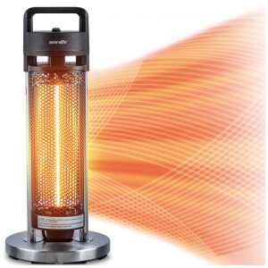 Aquecedor Elétrico Portátil SLOHT24 com Controle Remoto 900W 110v SERENELIFE  Preto