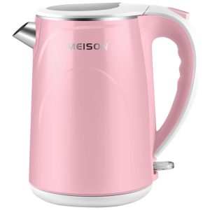 Chaleira Elétrica 1.5L Aço Inoxidável com Desligamento Automático 1200W 110v MEISON SYK 001 Rosa