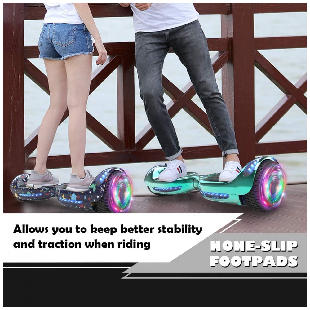 Hoverboard Certificado HS2.01 Twinkle Star com Rodas LED Flash, Bluetooth e Luzes LED - Imagem 6